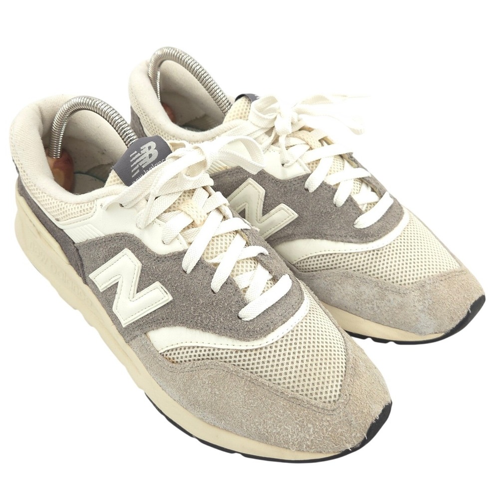 New Balance 997H Sneakers Mens 10 Cream Gray Suede Mesh Retro Shoes CM997HRK